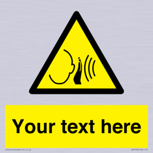 Custom warning sudden loud noise